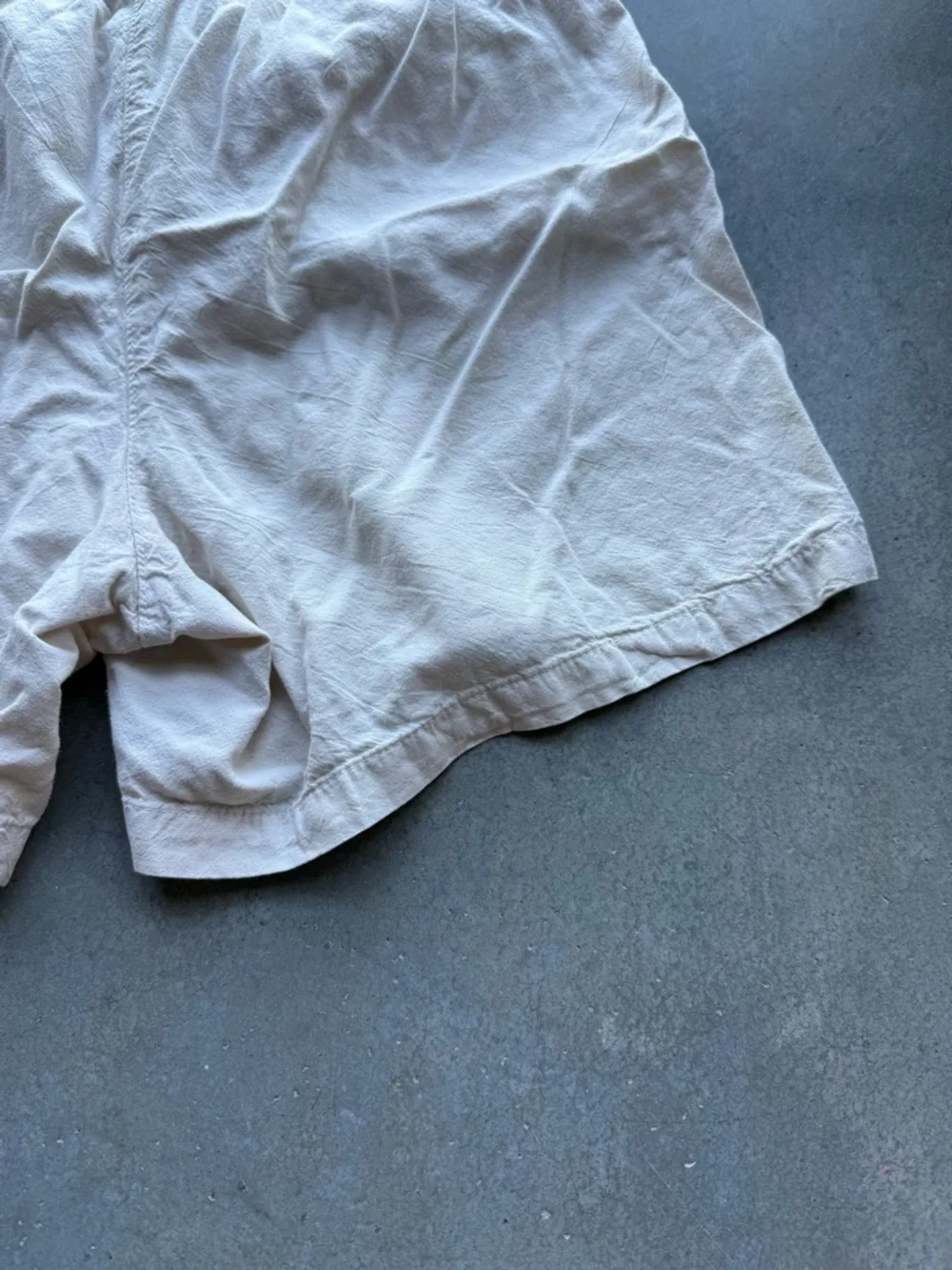 Erika Women’s Cotton Drawstring Shorts - Light Cream - Picture 5 of 8